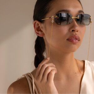 Urban outfitters gold glasses chain